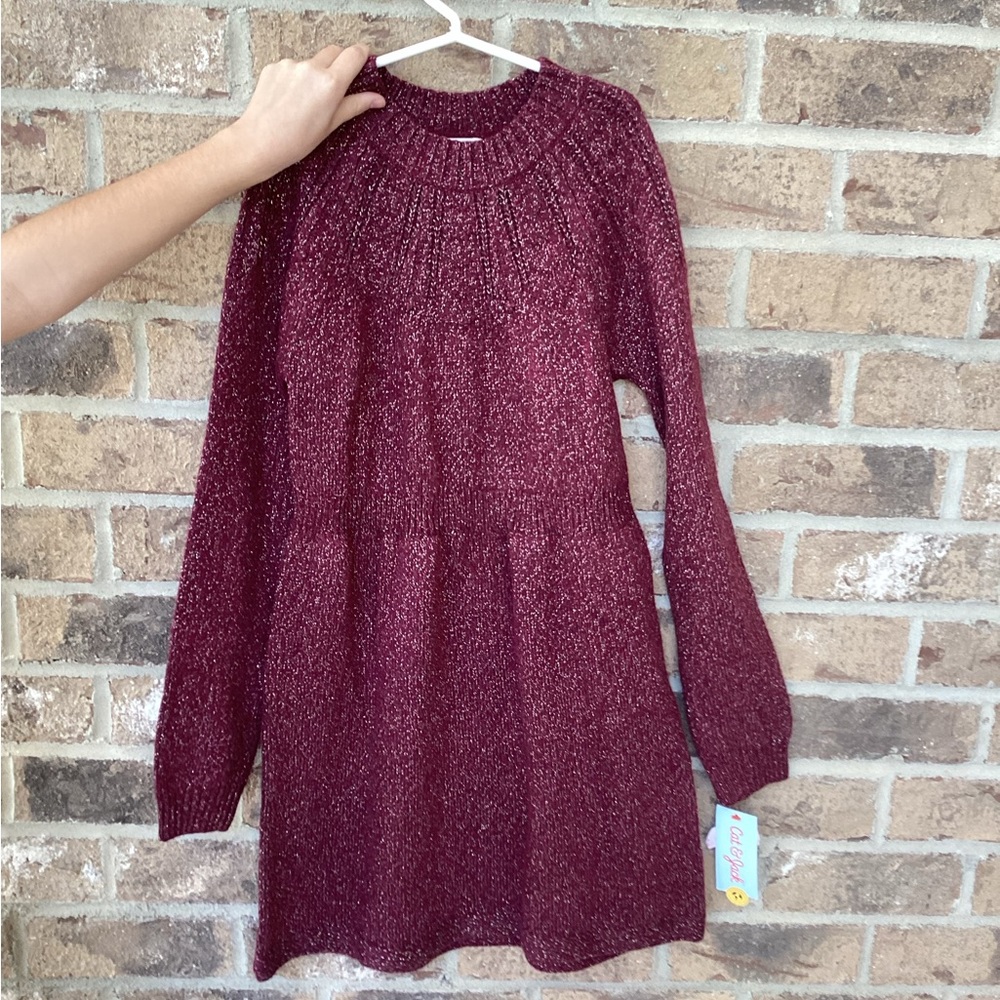 Girls Cat + Jack sweater dress, size 10/12